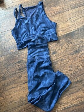 DSG Navy leopard Print Active Set